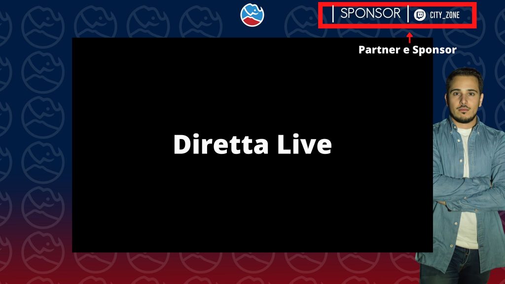 posizionamento logo aziendale in diretta